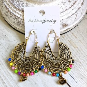 Beaded Hoop Earrings